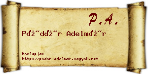 Pödör Adelmár névjegykártya